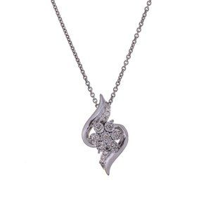 Sterling Silver Diamond Pendant with Chain